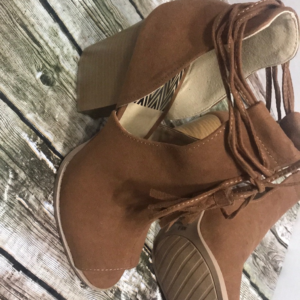 Rust Suede Heels - Picture 2 of 4